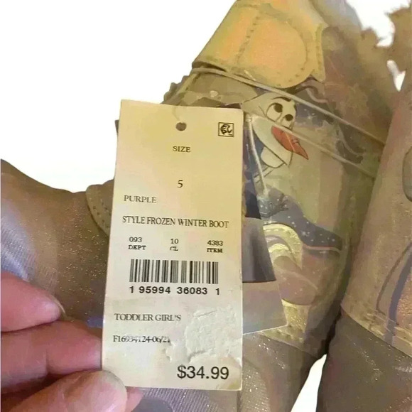 Disney Frozen light up winter boots toddler girl size 5 NWT without box - Picture 9 of 10